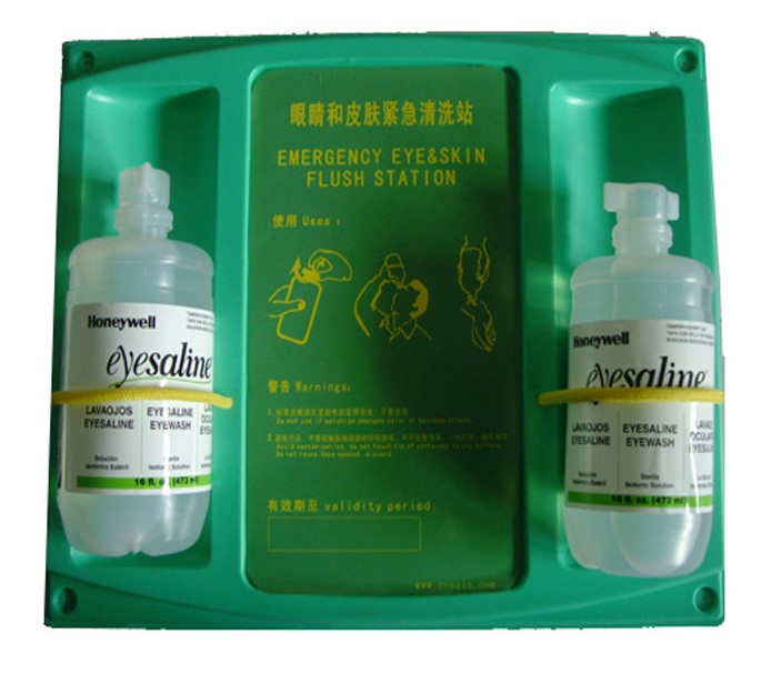霍尼韦尔32-000462/5-0000 Eyesaline双瓶洗眼液套装带挂板16盎司/32盎司
