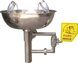 吉瑞安不锈钢壁挂排空防冻型洗眼器HA02505